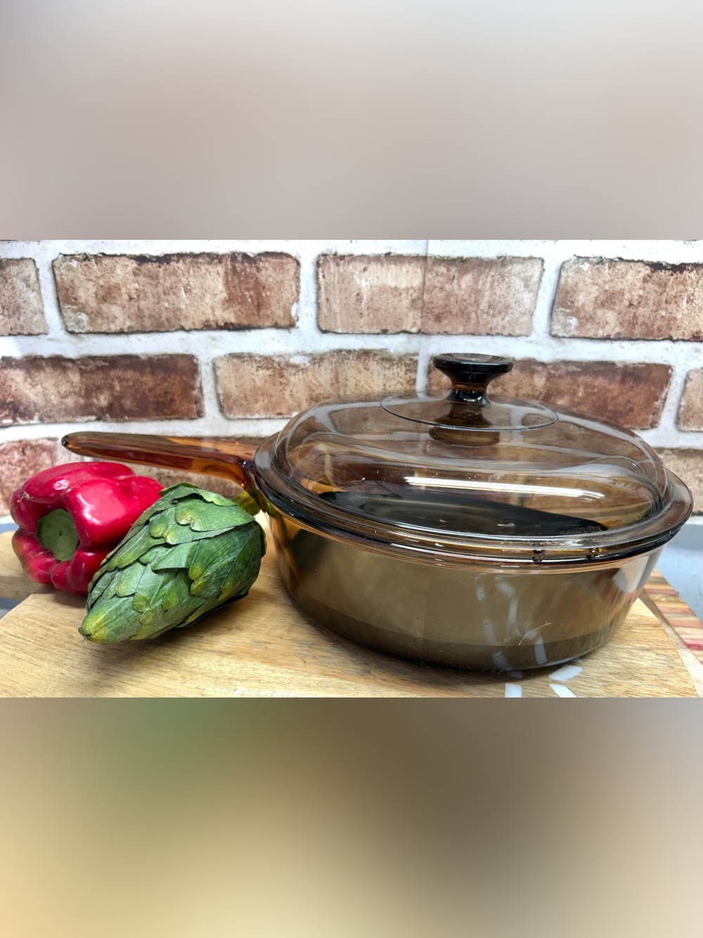 Vintage CORNING PYREX
VISIONS france FRY pan& lid /
TEFLON COATED 2.5 QT 10X3
